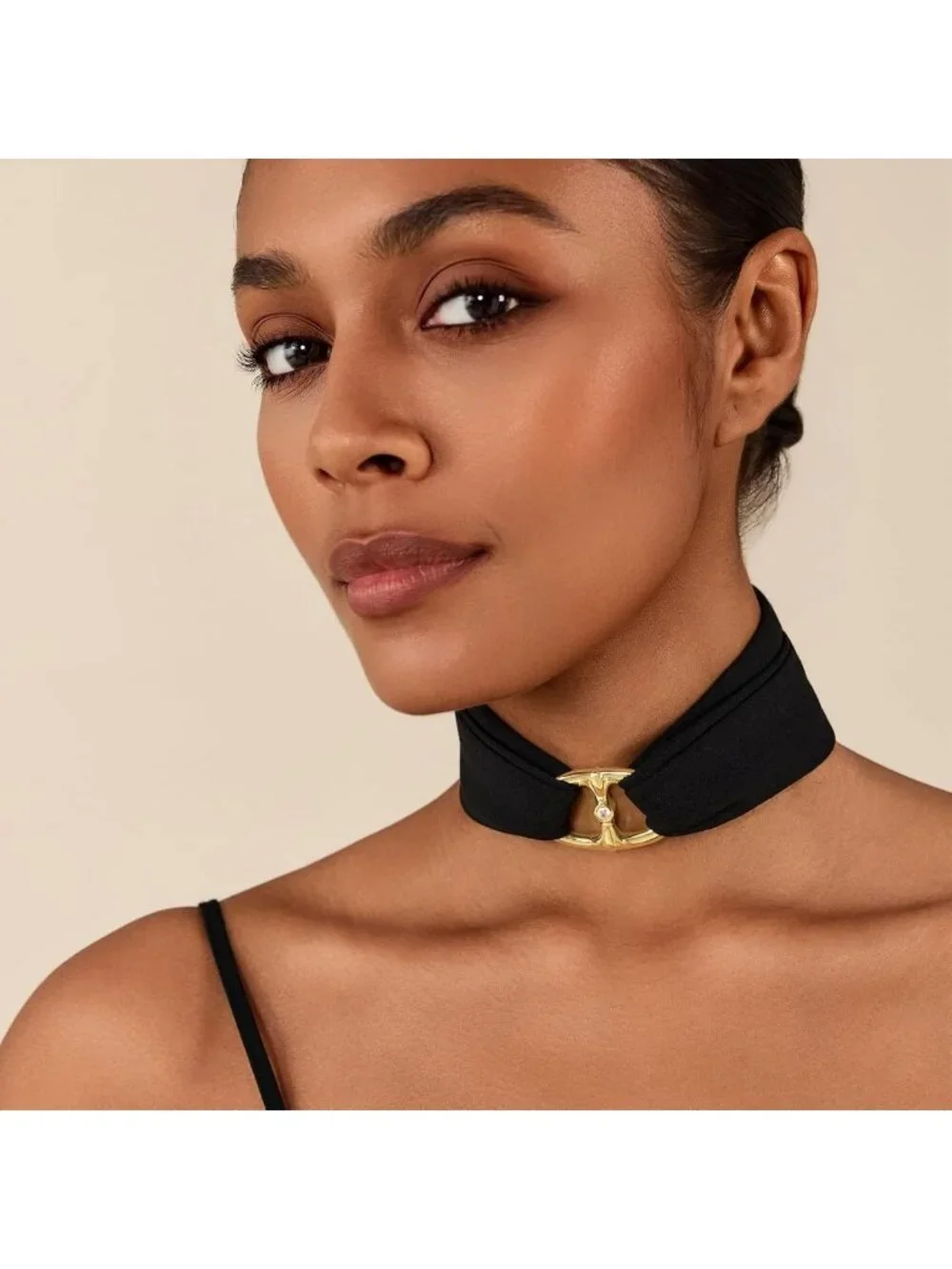 Elegant Oval Silk Scarf Ring - 18K Gold Plated Accessory for Women
